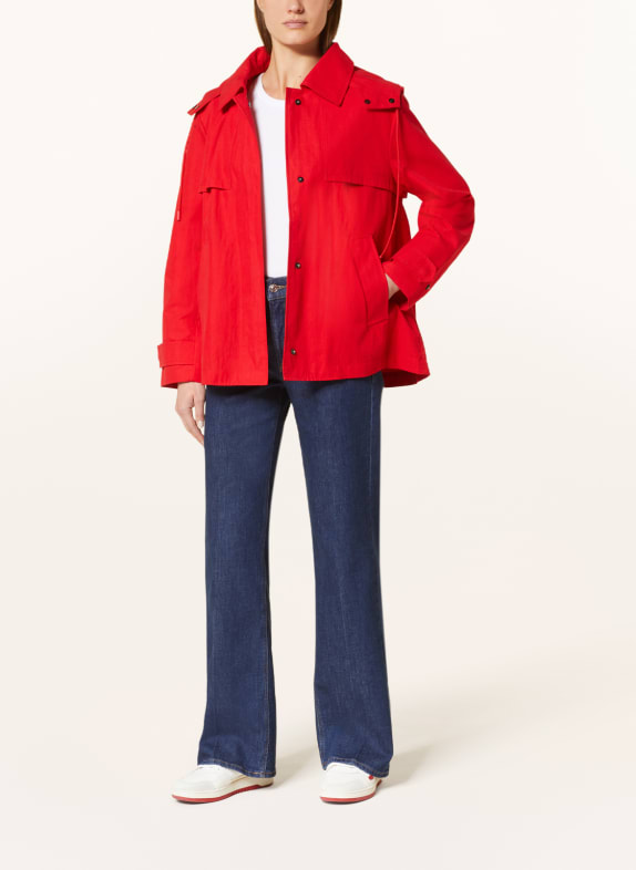 darling harbour Jacket with detachable hood RED