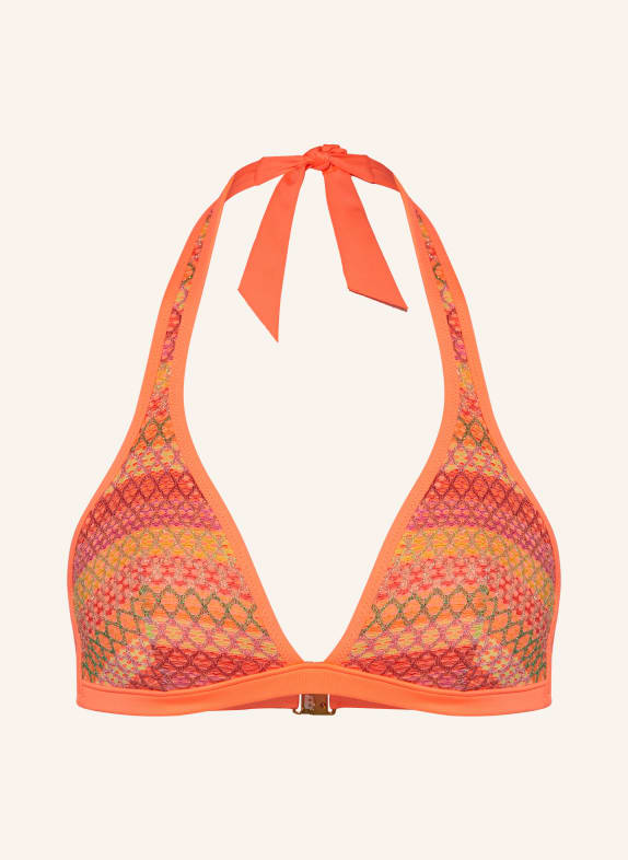 MARIE JO Triangle bikini top ALMOSHI with glitter thread NEON ORANGE/ PURPLE/ GREEN