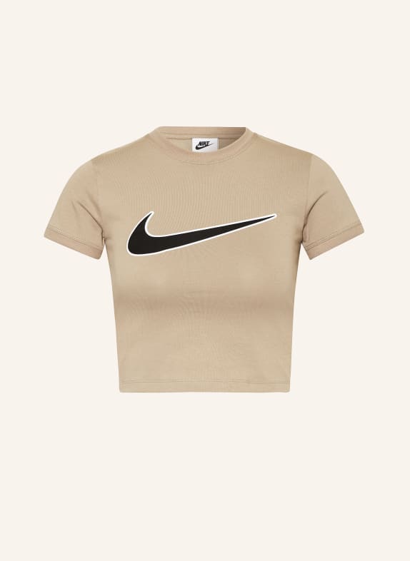 Nike Krótka koszulka SPORTSWEAR KHAKI/ CZARNY/ BIAŁY