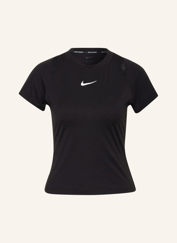 Nike T-shirt COURT ADVANTAGE DRI-FIT CZARNY/ BIAŁY