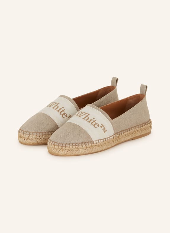 Off-White Espadryle BOOKISH BEŻOWY