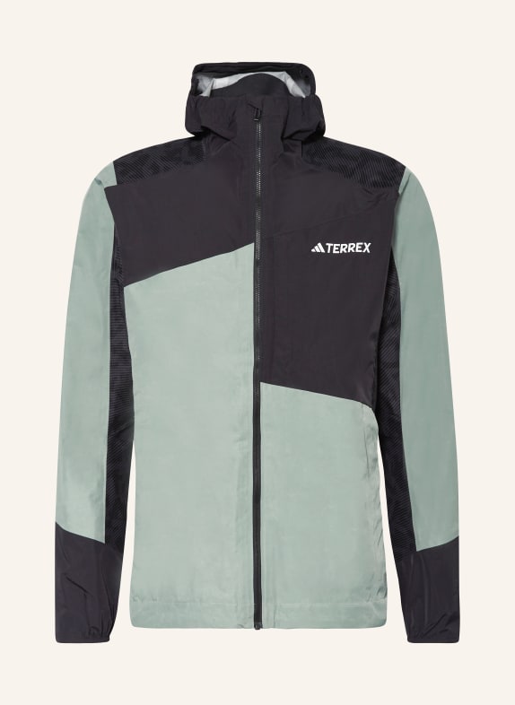 adidas TERREX Rain jacket TERREX XPERIOR HYBRID RAIN.RDY BLACK/ LIGHT GREEN