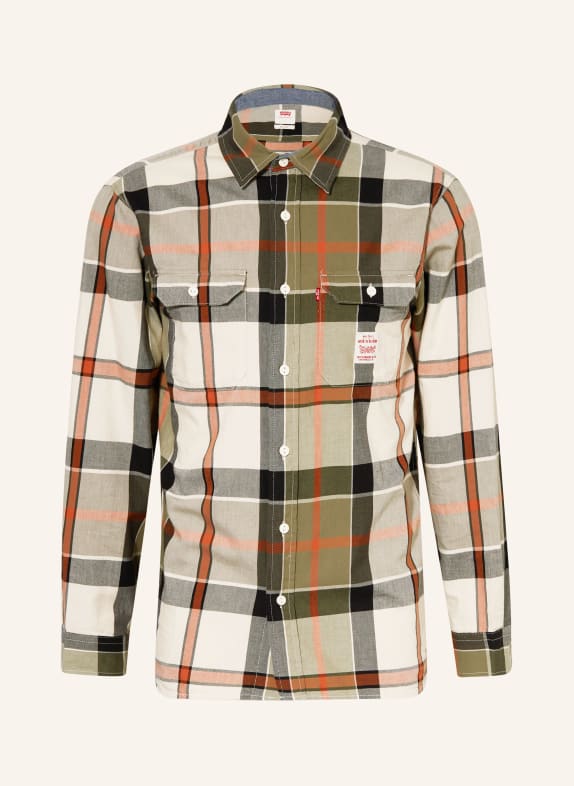 Levi's® Shirt THE WORKER relaxed fit OLIVE/ CREAM/ ORANGE