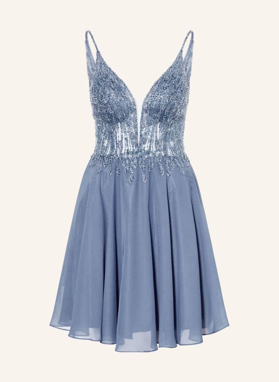 Hey Kyla Cocktail dress with decorative gems and sequins 399 hellblau