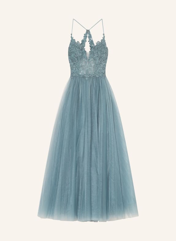 Hey Kyla Evening dress with decorative gems and lace TURQUOISE