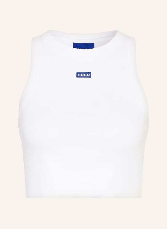 HUGO BLUE Cropped-Top BABY TANK WEISS