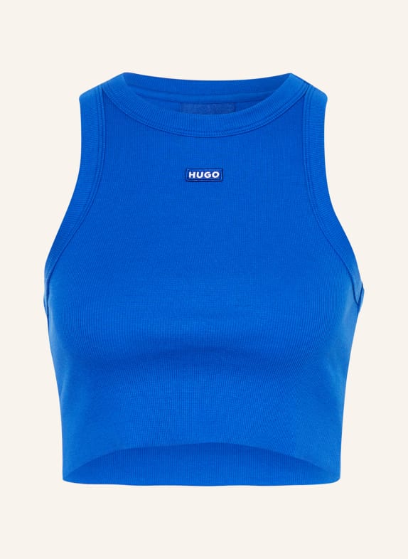 HUGO BLUE Cropped-Top BABY TANK BLAU