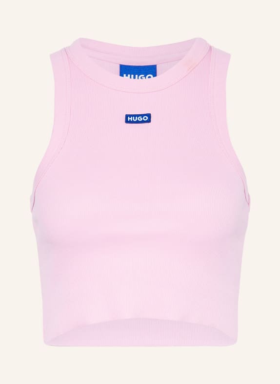 HUGO BLUE Cropped-Top BABY TANK ROSA