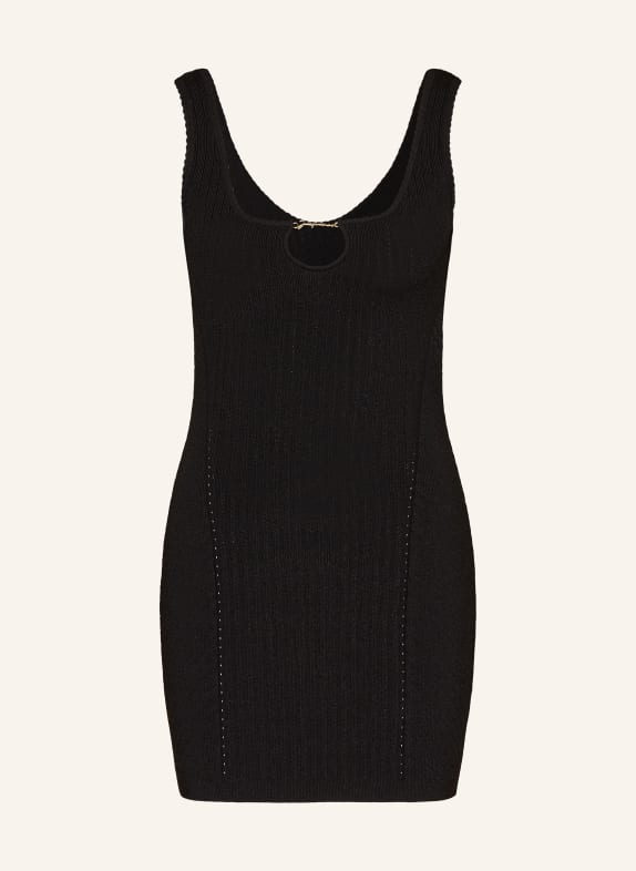 JACQUEMUS Knit dress LA MINI ROBE SIERRA with cut-out BLACK
