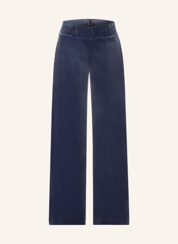 Vera Mont Wide leg trousers made of velvet BLUE GRAY