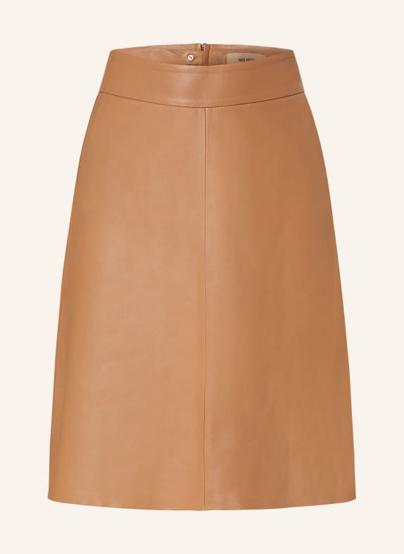 MOS MOSH Leather skirt MMAPPIAH BROWN
