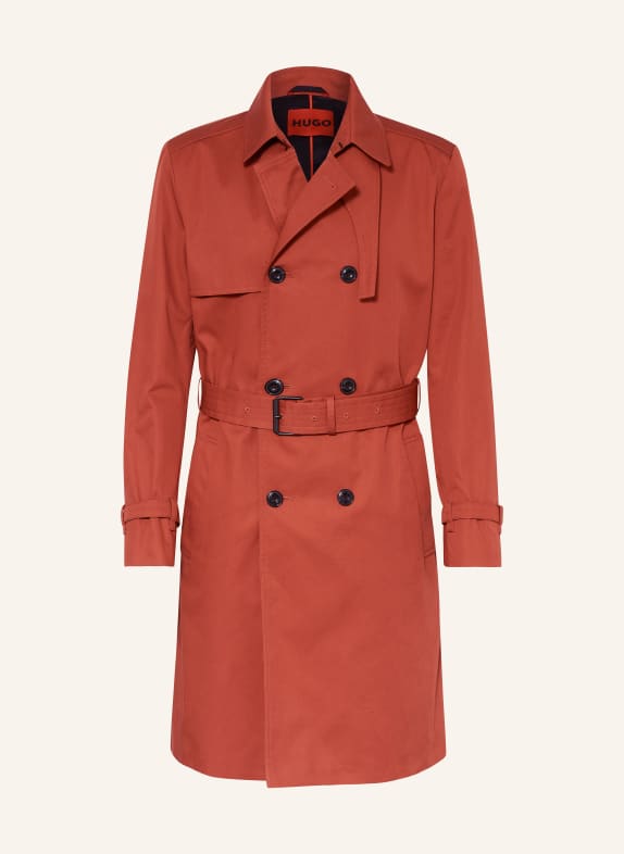 HUGO Trench coat MALUKS DARK RED