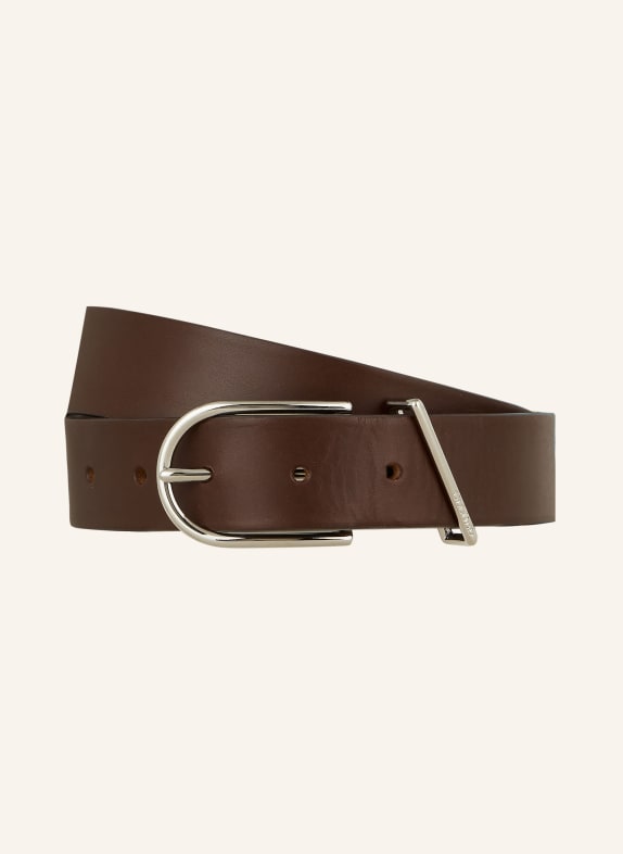 CLOSED Leather belt DARK BROWN