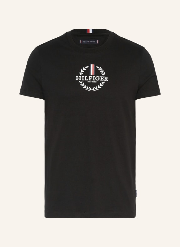 TOMMY HILFIGER T-Shirt SCHWARZ/ WEISS