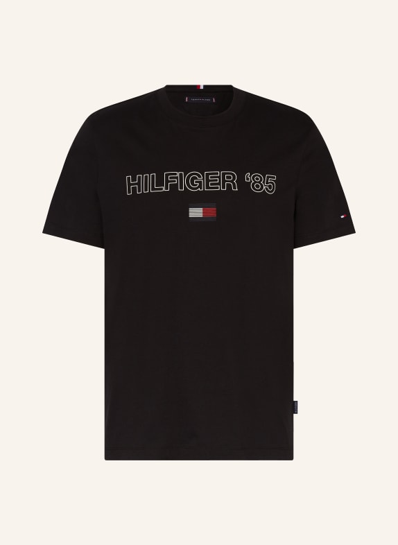 TOMMY HILFIGER T-shirt CZARNY/ BIAŁY