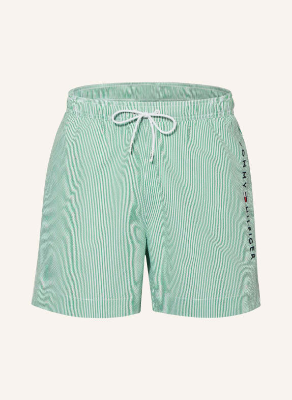 TOMMY HILFIGER Badeshorts 0K7 Ithaca White / Olympic Green