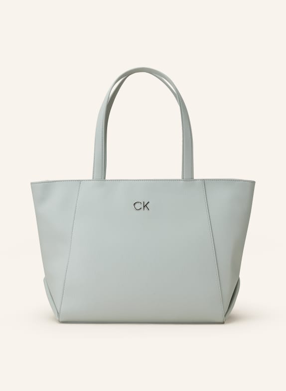 Calvin Klein Torba shopper MEDIUM z kieszenią na laptop MIĘTOWY