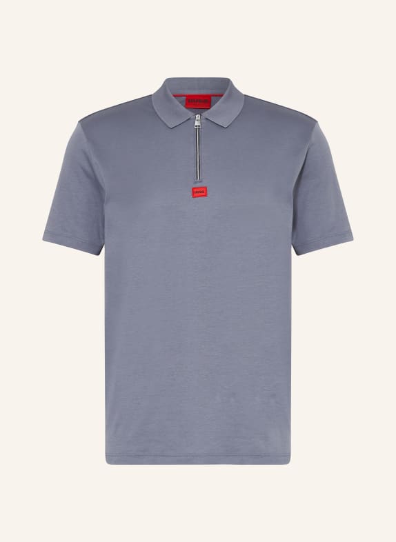 HUGO Jersey polo shirt DERESOM regular fit BLUE GRAY