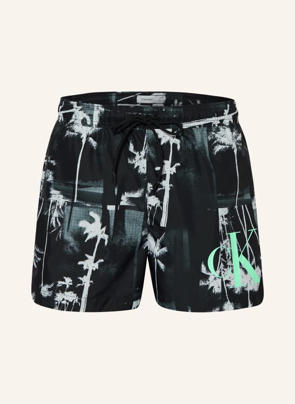 Calvin Klein Swim shorts CK MONOGRAM BLACK/ WHITE