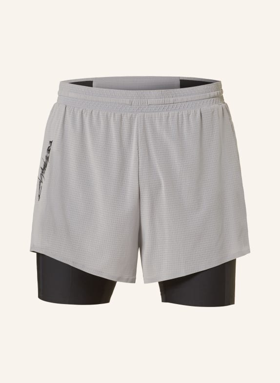 Y-3 2-in-1 running shorts LIGHT GRAY/ BLACK