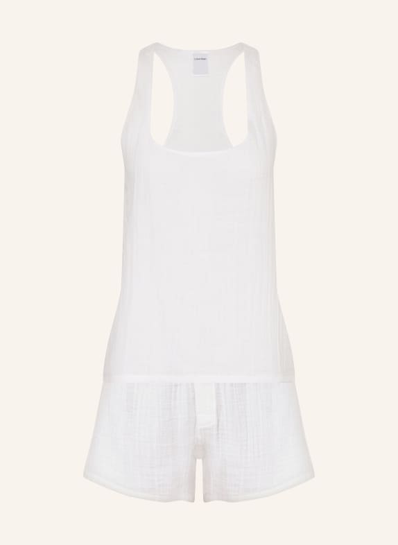 Calvin Klein Shorty pajamas PURE WHITE