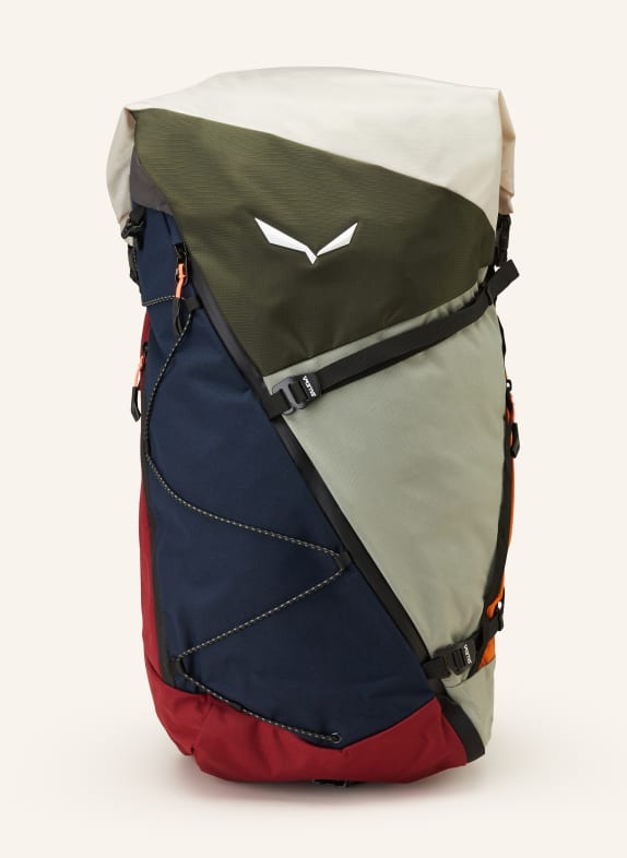 SALEWA Backpack PUEZ 32 + 5 l DARK BLUE/ LIGHT GREEN/ DARK RED