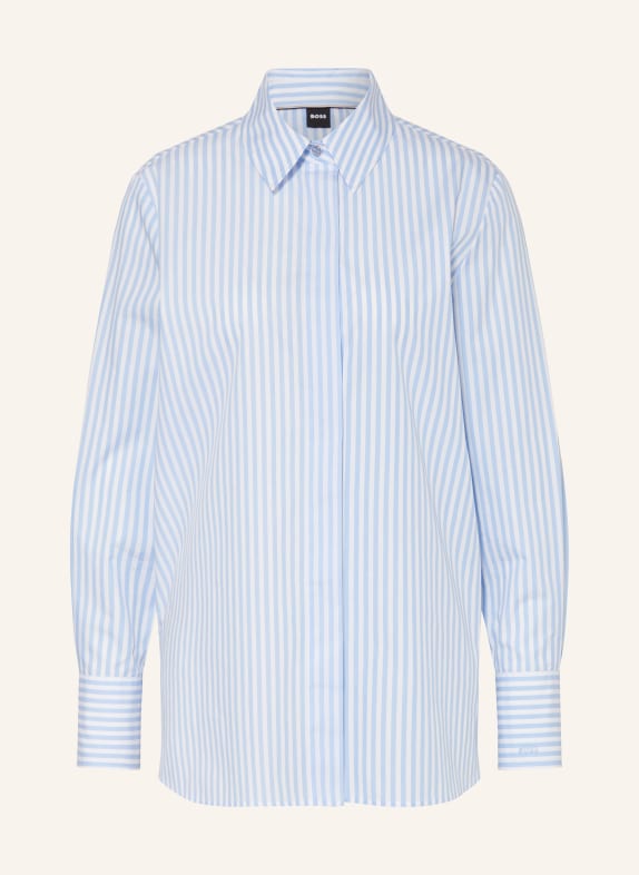 BOSS Shirt blouse BEPURA LIGHT BLUE/ WHITE