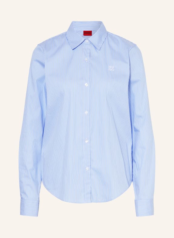 HUGO Shirt blouse THE ESSENTIAL LIGHT BLUE/ WHITE