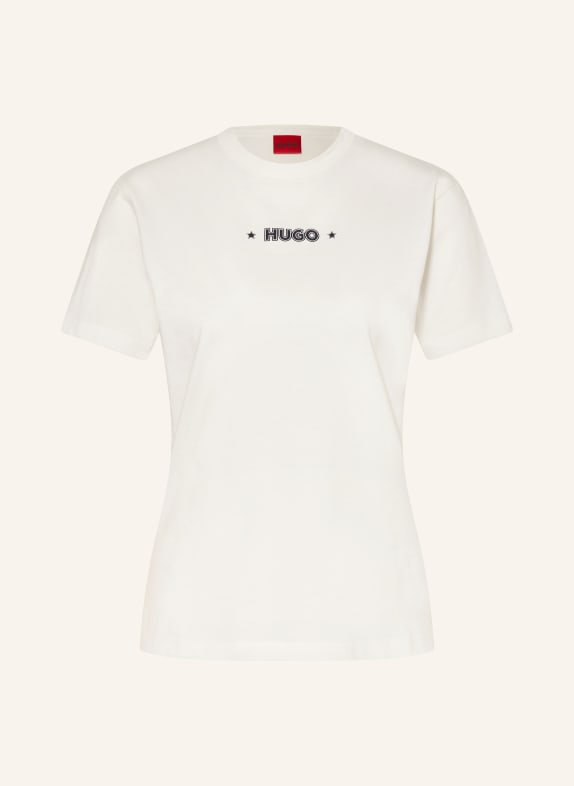 HUGO T-Shirt DAMACIA WEISS/ SCHWARZ