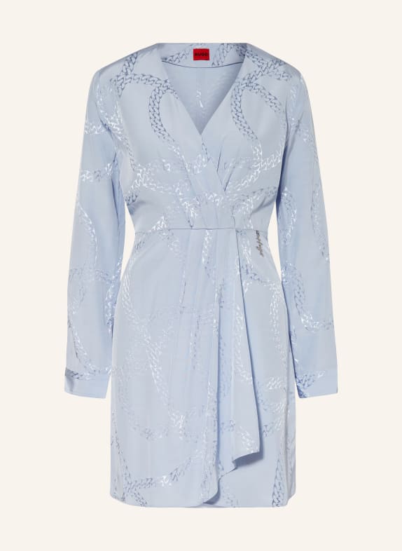 HUGO Dress KANELO in wrap look LIGHT BLUE