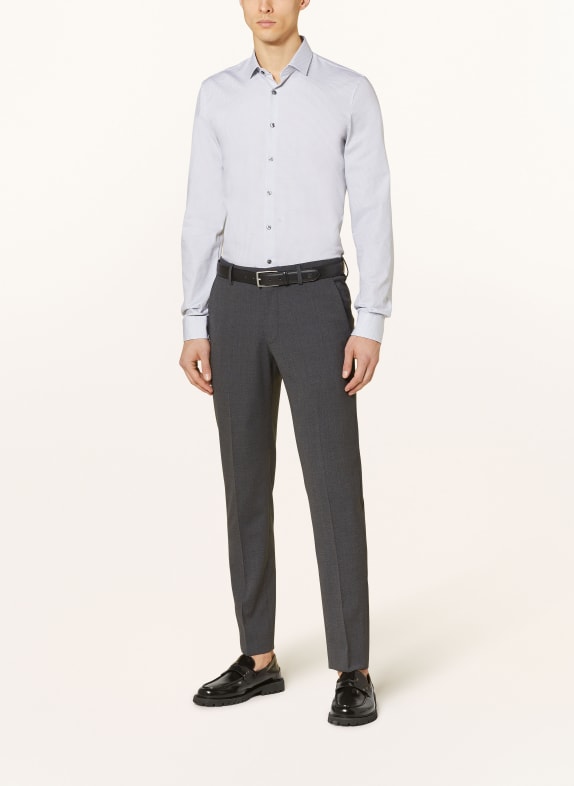 OLYMP Hemd No. Six super slim HELLGRAU / WEISS