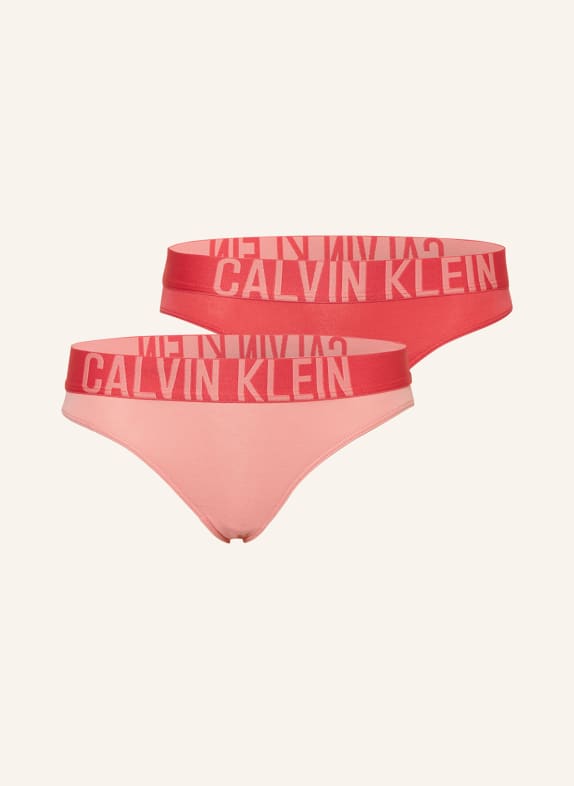 Calvin Klein Figi INTENSE POWER, 2 szt. JASNOCZERWONY/ MOCNORÓŻOWY