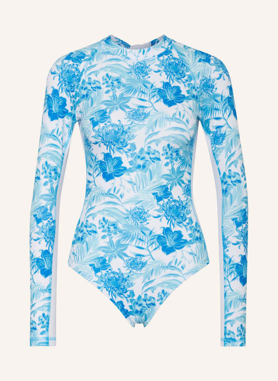 VILEBREQUIN Swimsuit TAHITI FLOWERS TURQUOISE/ BLUE/ WHITE