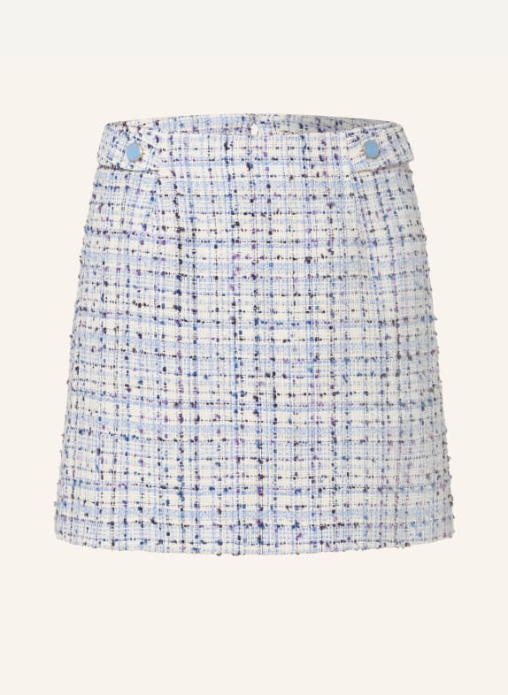 FABIENNE CHAPOT Bouclé skirt DORA with glitter thread WHITE/ BLUE