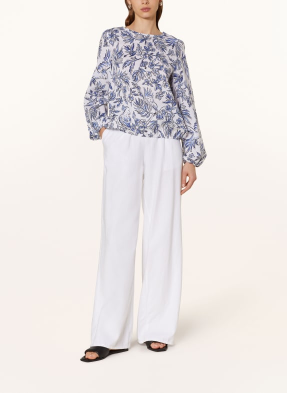 Juvia Blouse-shirt NORMA WIT / BLAUW / ZWART