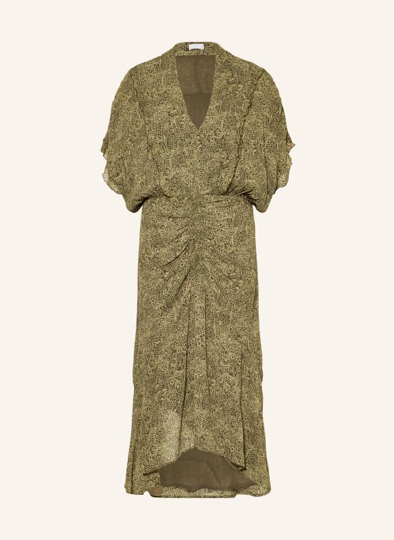 Lala Berlin Dress DILYANA with ruffles OLIVE/ KHAKI
