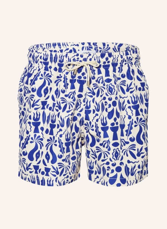 arrels BARCELONA Swim shorts BLUE TULUM × ALEJANDRA ANGLADA CREAM/ BLUE