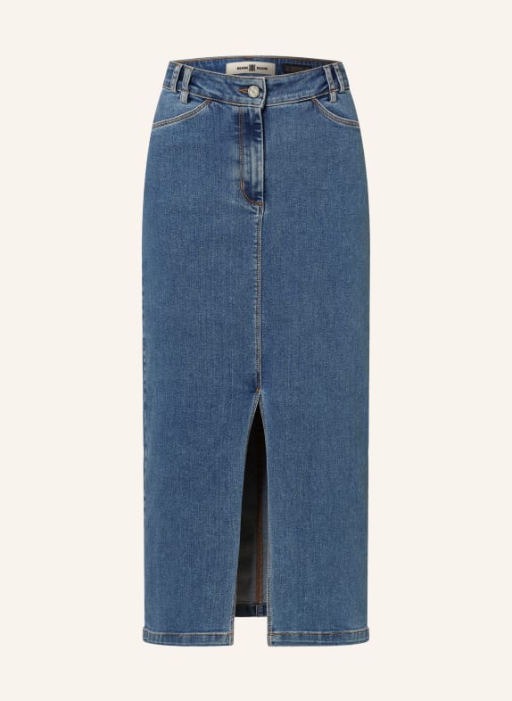 RIANI Spódnica jeansowa 432 mid blue used wash