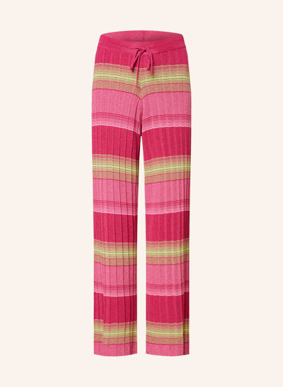 darling harbour Knit trousers with glitter thread PINK/ LIGHT GREEN/ PINK