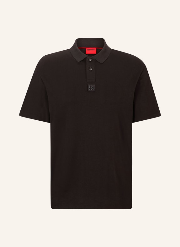 HUGO Jersey-Poloshirt DEABONO Regular Fit SCHWARZ