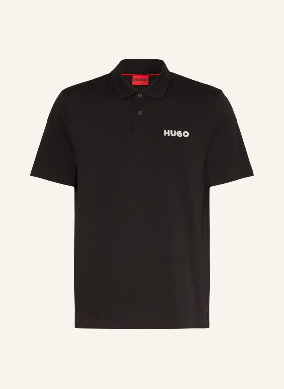 HUGO Jersey polo shirt DROCHOLO BLACK