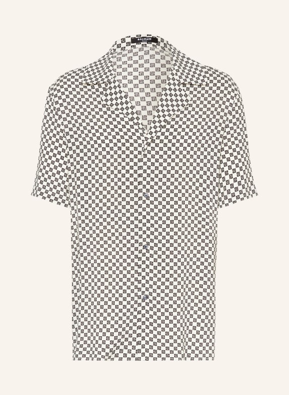 BALMAIN Resort shirt regular fit WHITE/ BLACK
