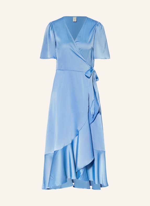 Y.A.S. Wrap dress in satin LIGHT BLUE