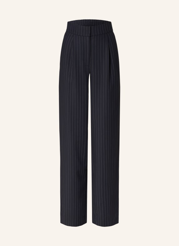 Y.A.S. Suit trousers DARK BLUE/ WHITE