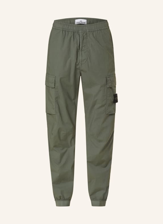 STONE ISLAND Cargo kalhoty Extra Slim Fit TMAVĚ ZELENÁ