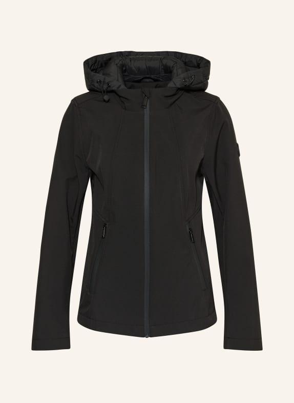 RESET Rain jacket SEINE with removable hood BLACK