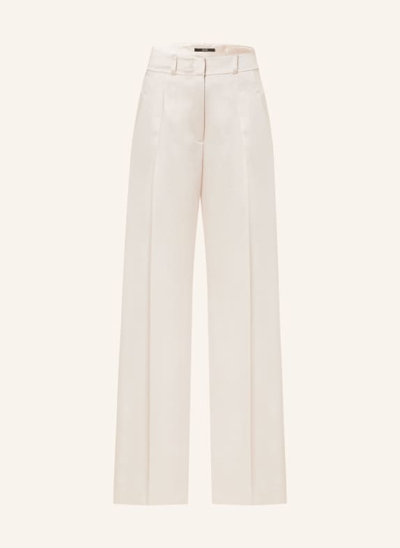SLY 010 Wide leg trousers FLORA in satin CREAM