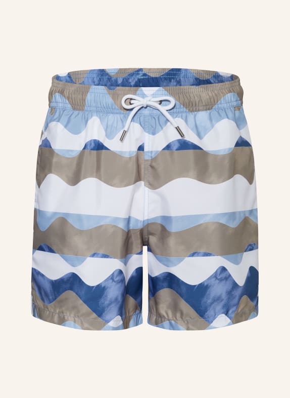mey Swim shorts series WAVES BLUE/ WHITE/ BEIGE