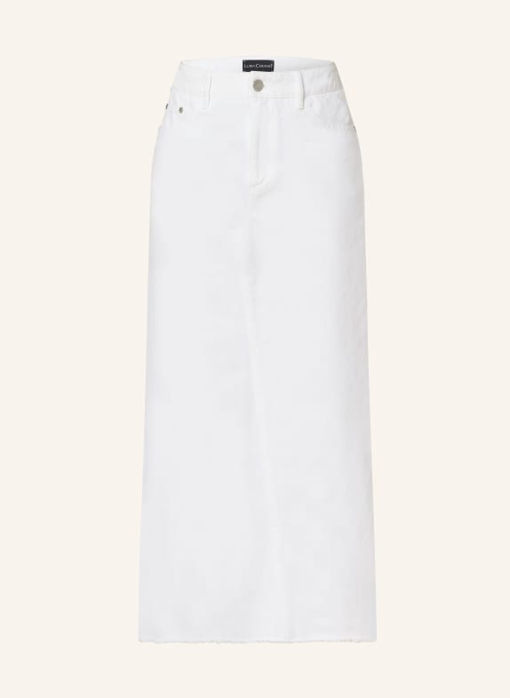 LUISA CERANO Denim skirt 100 bleached white