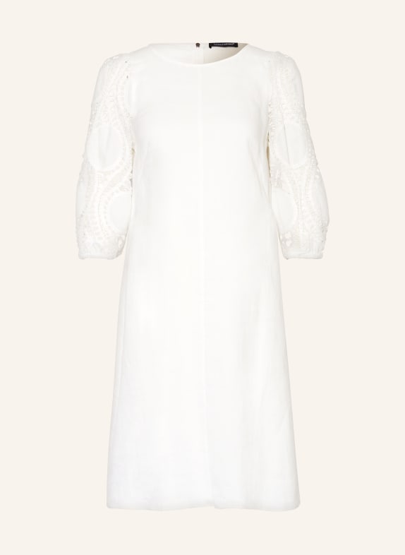 LUISA CERANO Dress with 3/4 sleeves WHITE